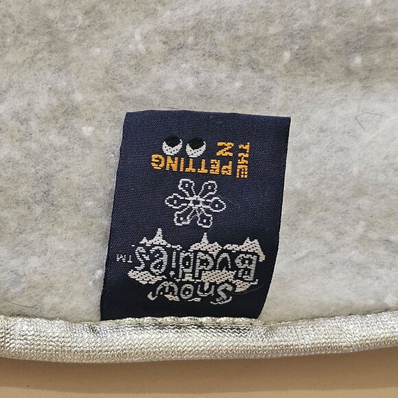 Snow Buddies Tree Skirt 1995 Christmas vtg Pottery Barn 40" blue holiday season - Picture 8 of 14